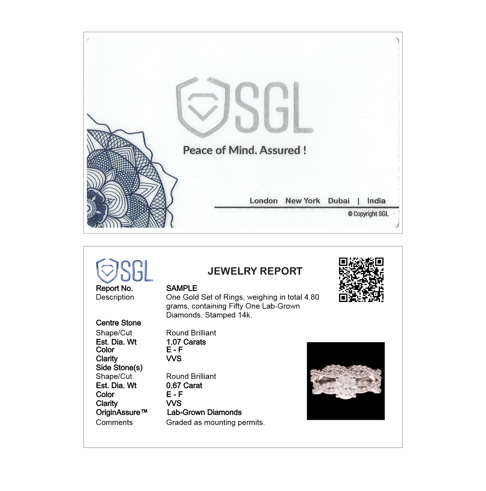 certificate labgrown